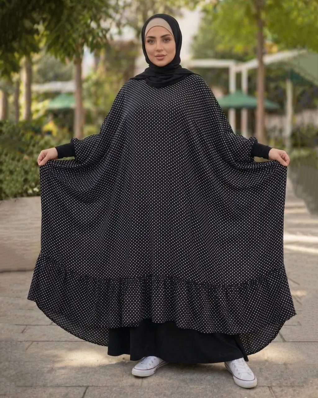 Polka Dot Prayer &amp; Outing Khimar – Elegant Modest Comfort