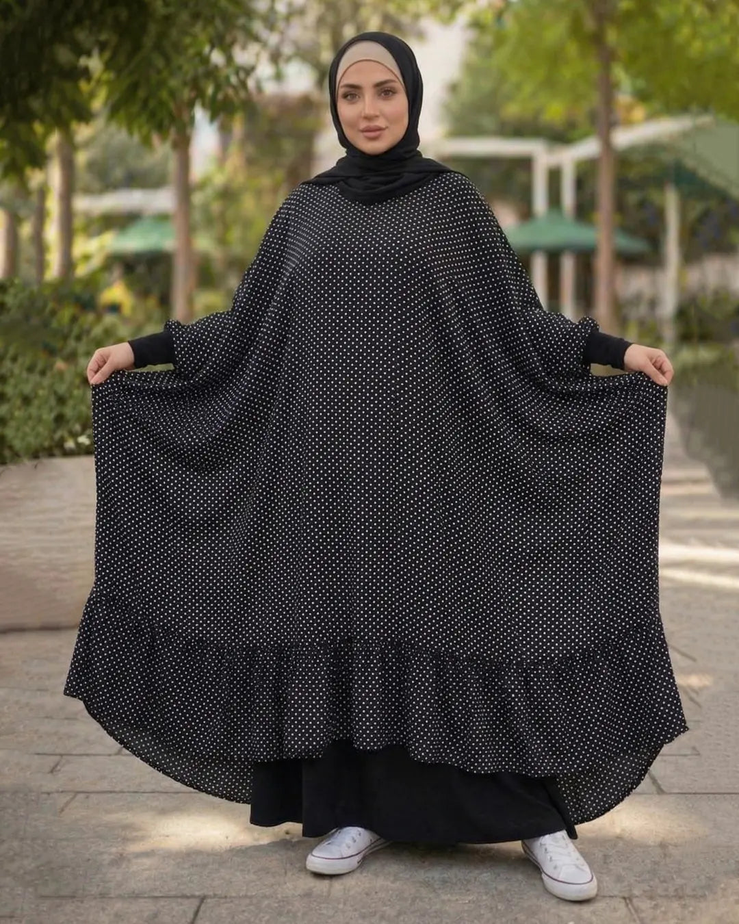 Polka Dot Prayer &amp; Outing Khimar – Elegant Modest Comfort