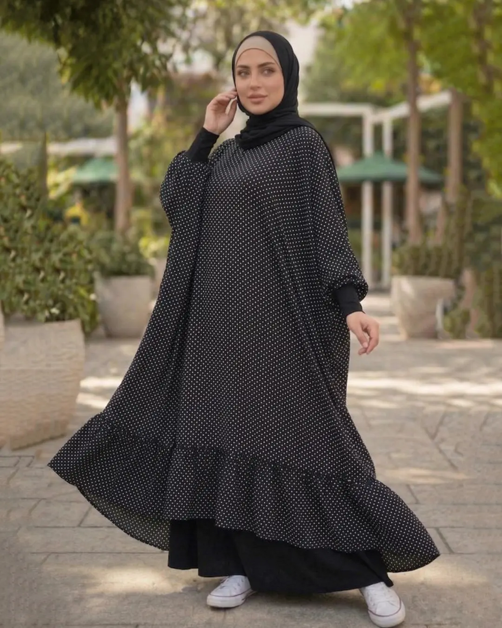 Polka Dot Prayer &amp; Outing Khimar – Elegant Modest Comfort